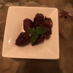 Pastrima Wrapped Feta Stuffed Dates