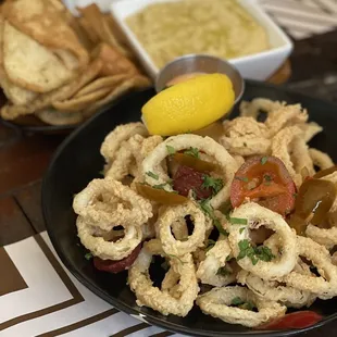 Calamari and hummus, not worth it