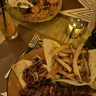 Sirloin "Shashlik" Steak Frites Grilled Chicken "Shashlik"