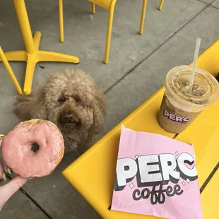 Strawberry donut and cronut (not pictured)