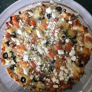 This is Percelli's 10" Greek Supreme.