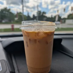 Iced dirty chai latte