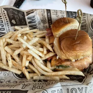 a sandwich and french fries