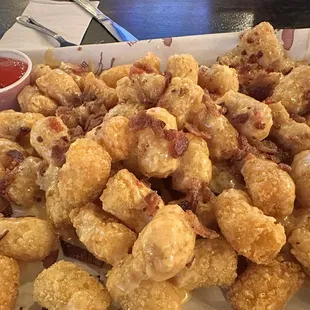 Loaded tots with bacon
