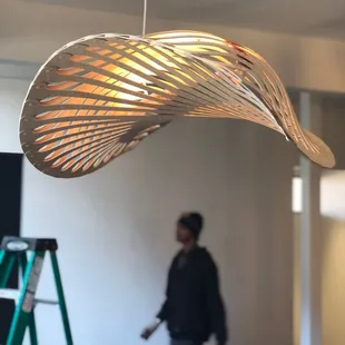 New Zealand artist David Trubridge lighting install -- Midtown, Oklahoma City