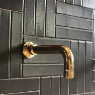 Handmade tile install and pattern play with solid brass fixtures -- Mesta Park, Oklahoma City