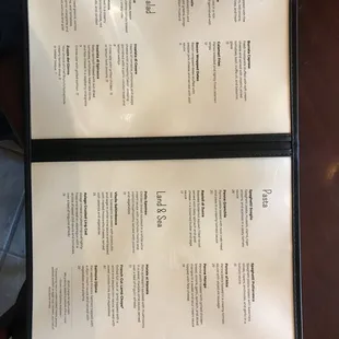 Diner menu