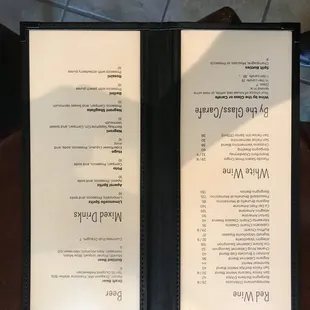 Wine list