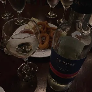 Calamari Fritti and Pinot Grigio