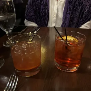 Old Fashioned and Negroni