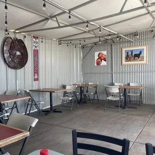 The dining area