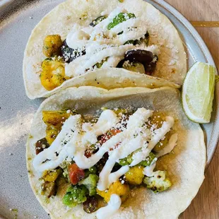 Roasted vegetable tacos