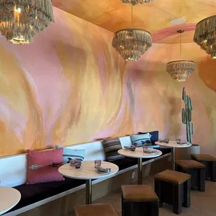 interior, sushi and sashimi