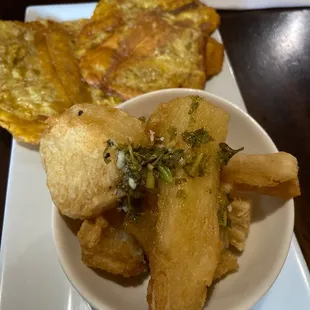 Yucca &amp; tostones: so so good.