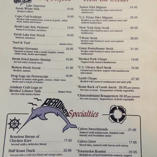 the menu