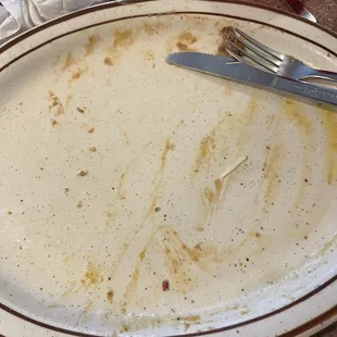 Clean plate. Breakfast