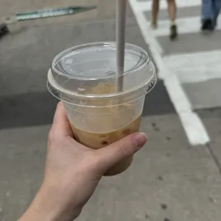 Iced vanilla latte