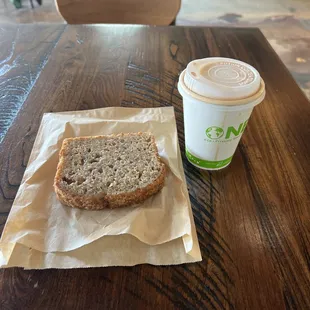 Maple spice cappuccino and banana bread