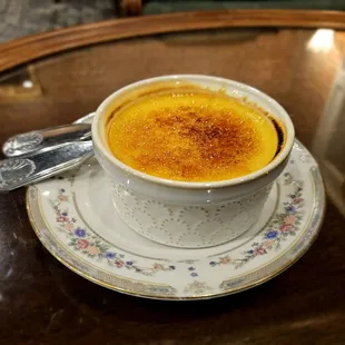 Egg Nog Crème Brûlée. $8.75.