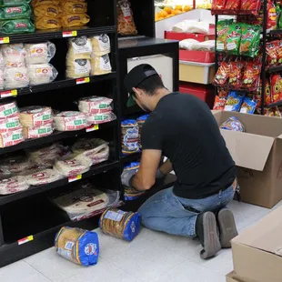 a man in a grocery store
