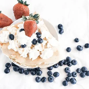 Fruit and Cream Cheese Crepe