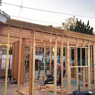 an addition to the house