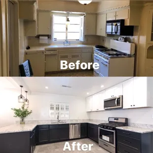 before &amp; after kitchen remodeling