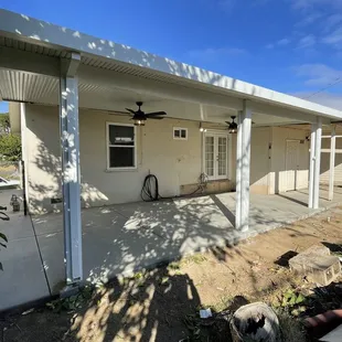 Patio cover and concrete done