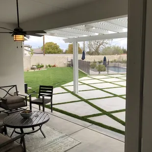 Patio looking out of back window.