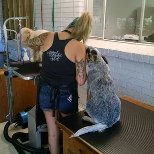 Helping mom