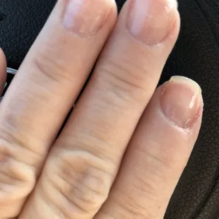 The result of them doing my nails