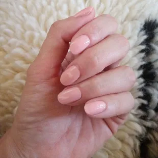 Simple nail polish manicure. Looks nice, I was happy with it.