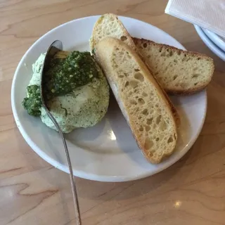 Olives and Pesto Goat Cheese