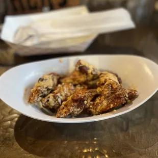 Wings in homemade creamy garlic Parmesan sauce