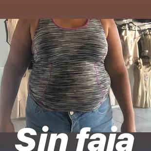 Diferencia sin usar faja