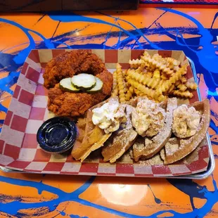food, waffles