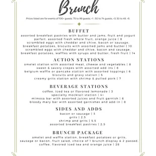 Menu, Perfect Thyme Catering &amp; Event Planning