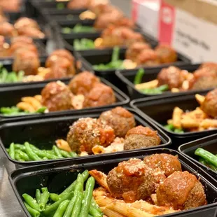 Mostaccioli Meatballs Green Beans