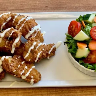 Chicken Wings and House Salad