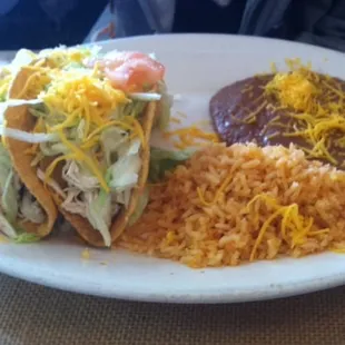 Filling taco combination.