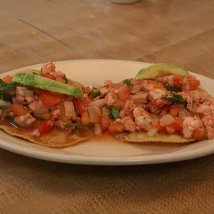 two tacos on a plate