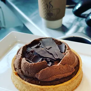 a chocolate cake on a plate