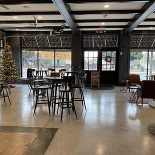 the interior of a coffee shop
