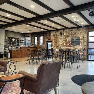 the interior of a coffee shop