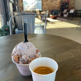 Gelato and Doppio Espresso