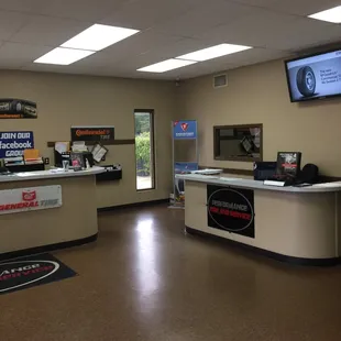 The front of the customer service