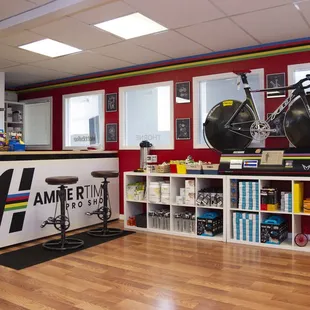The HammerTime Proshop inside the Performance United Training Center, offering all of your cycling needs!