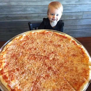 This was her first time eating pizza!!