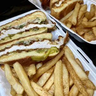 Honey Garlic Chicken Sandwich and fried chicken sandwich