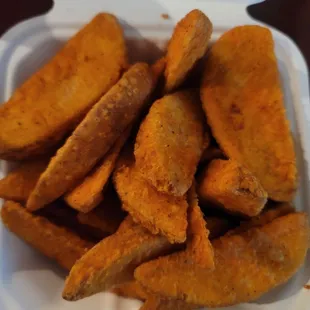 Potato wedges. They were delish!